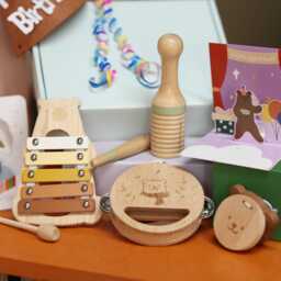Personalised Wooden Musical Instrument Set - First Birthday Gift For Baby Or Toddler - thumbnail 1