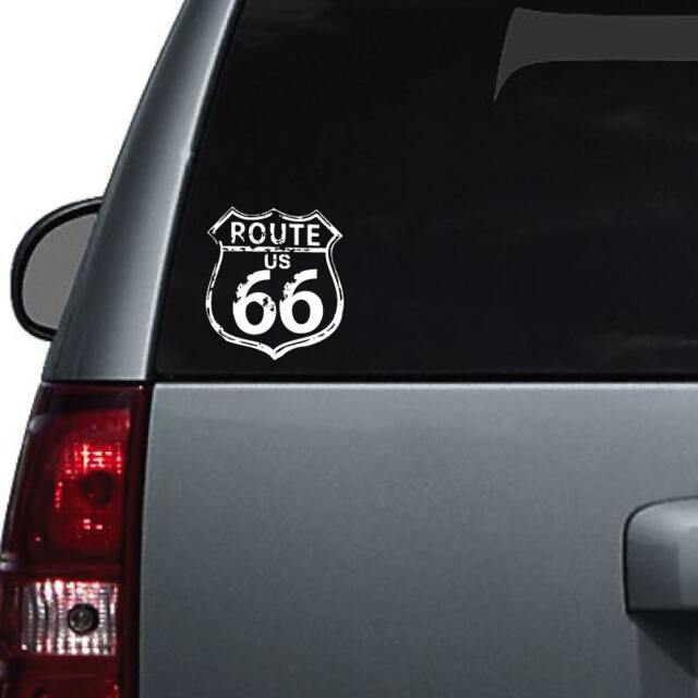Route 66 Sign Vinyl Decal Rustic Road Trip Decor - image 1