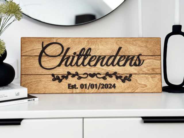 Rustic Last Name Sign, Shiplap Wall Decor, Housewarming Gift, 3D Family Farmhouse Style Personalized Gift For Him - image 1