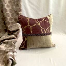"Manuel Canovas Pillow Cover Bohemian Linen Silk With Tassel Trim - 20""x 20" - thumbnail 2