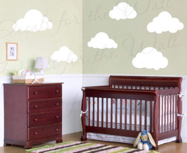 Clouds Wall Decals Kids Room Playroom Nursery Baby Sky Vinyl Sticker Art Large Decoration Sign Graphic Decor Mural G64 - image 1
