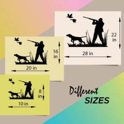 In-Style Decals Wall Vinyl Decal Home Decor Art Sticker Duck Hunting Hunter & Dog Man Shotgun Animals Any Room Removable Mural Design 1464 - thumbnail 2