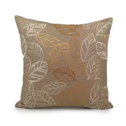 Goldish Yellow, Off White & Natural Pillow, Decorative Throw Pillow Cover, Cushion Accent Silk Embroidery, Cotton Blend - thumbnail 1