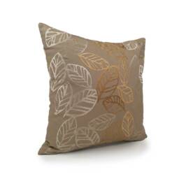 Goldish Yellow, Off White & Natural Pillow, Decorative Throw Pillow Cover, Cushion Accent Silk Embroidery, Cotton Blend - thumbnail 2