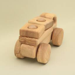 Wooden Mini Car Constructor Montessori Waldorf Toy Handmade Ash Wood - thumbnail 4