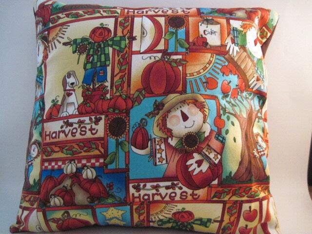 12x12 Harvest Scarecrow Accent Pillow - image 1