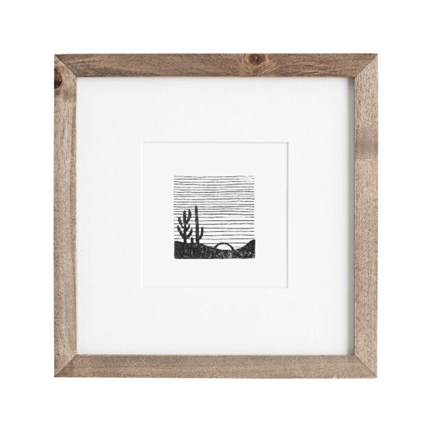 Arizona No. 1, Landscape Print, Black & White Art, Original Tiny Prints, 4x4 Minimalist Illustration - image 1