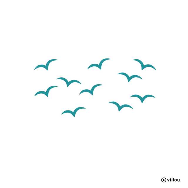 stickers Birds Silhouettes Wall Tattoos Illustration Bird Decals Window Decoration Glass Door Pictures Diy - image 1
