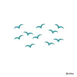 stickers Birds Silhouettes Wall Tattoos Illustration Bird Decals Window Decoration Glass Door Pictures Diy - thumbnail 1