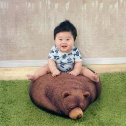 Sleeping Grizzly Cub Beanbag - Phone Number Must Be Included For Purchase - thumbnail 3