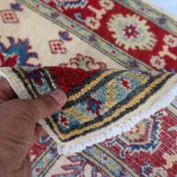 2'8x4'3 Small Beautiful Afghan Rug Hand Knotted Luxury Area Rug - Brand New Medallion Kazak Turkish Geometric Rug, For Livingroom - thumbnail 4