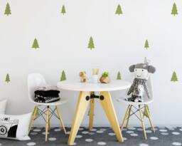 Tree Wall Decals - Woodland Nursery Decals, Pine Forest Kids Stickers