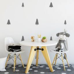 Tree Wall Decals - Woodland Nursery Decals, Pine Forest Kids Stickers - thumbnail 2