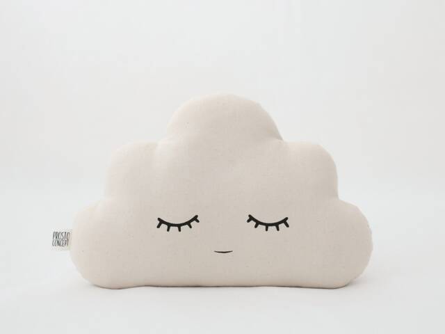 Beige Cloud Pillow With Pink Cheeks For Nursery Decor, Baby Cushion Shower Gift Infant Boy Girl Gender Neutral Kids Room Children Bed - image 1