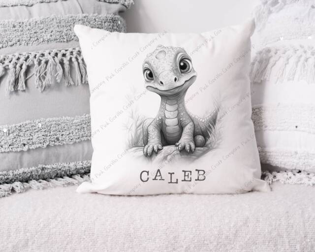 Dinosaur Cushion, Pillow, Boys Cushion, Gift, Gift For Him, Lover, Decor, Baby Dinosaur - image 1