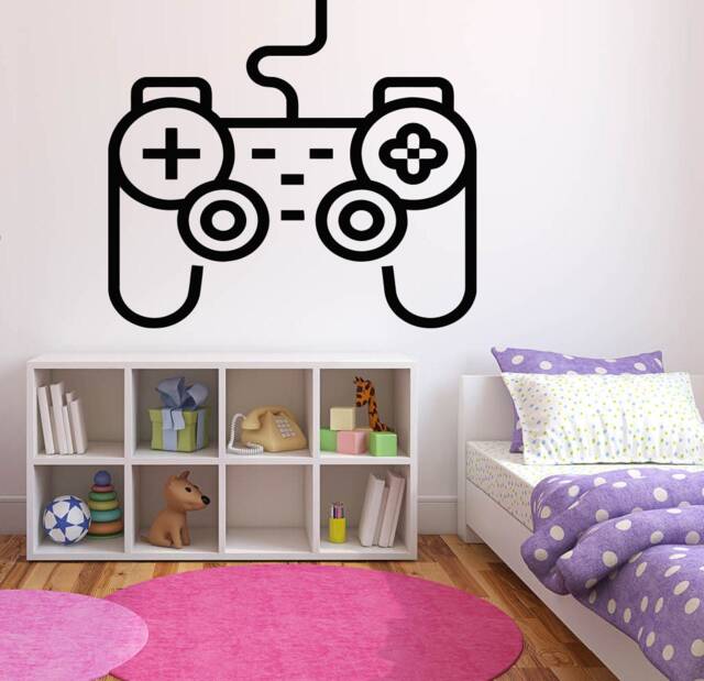 Gamer Wall Decal Video Game Controller, Boys Bedroom Decor 1462 - image 1