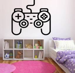 Gamer Wall Decal Video Game Controller, Boys Bedroom Decor 1462 - thumbnail 1
