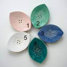 13 X 9 cm Oval Ceramic Soap Dish With Drainage Holes - thumbnail 4