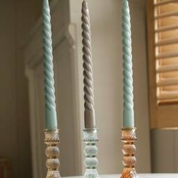 Set Of Two Twisted Coloured Taper Candles - thumbnail 4
