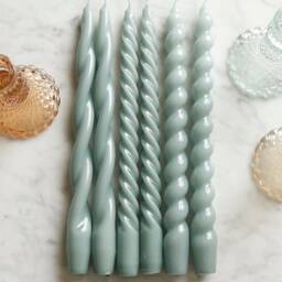 Set Of Two Twisted Coloured Taper Candles - thumbnail 3