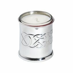 Celtic Knot Pewter Candle Votive, Decorative Tea Light Holder, 10Th Anniversary Tin Gift, Sheffield Uk, Housewarming Present