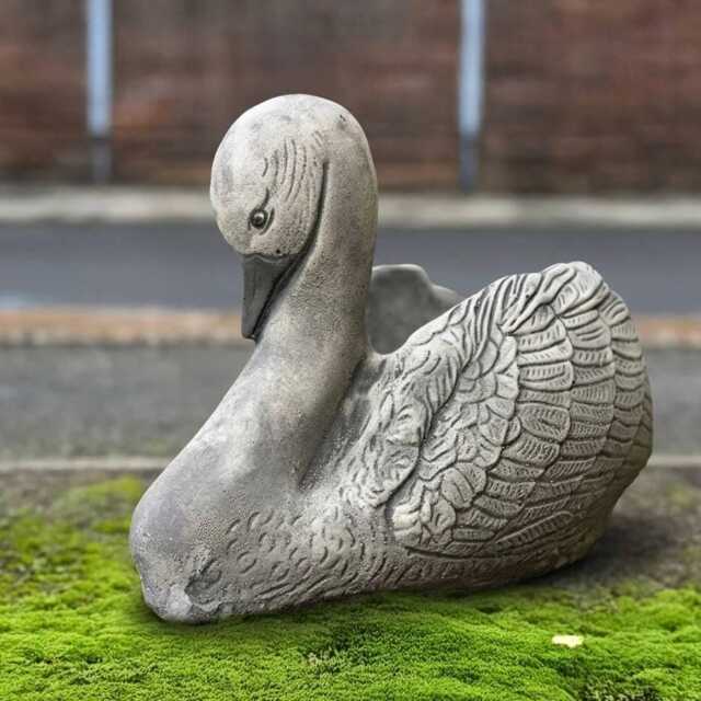 Concrete Swan Planter Handmade Bird Flower Pot Stone Garden Decoration Outdoor Yard Ornament Cement Sculpture Lover Gift - image 1