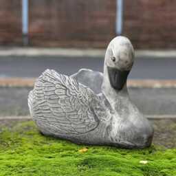Concrete Swan Planter Handmade Bird Flower Pot Stone Garden Decoration Outdoor Yard Ornament Cement Sculpture Lover Gift - thumbnail 3
