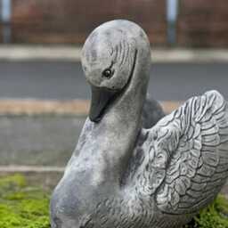 Concrete Swan Planter Handmade Bird Flower Pot Stone Garden Decoration Outdoor Yard Ornament Cement Sculpture Lover Gift - thumbnail 2