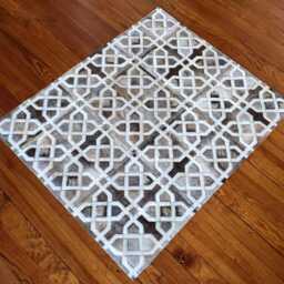 Cowhide Rug Patchwork Grey Brown Leather - Handmade, Custom Size - thumbnail 3