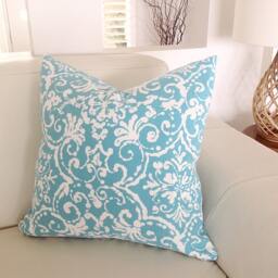 Turquoise Beach House Cushion Cover Coastal Decor Pillow - thumbnail 4