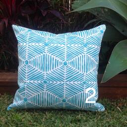 Turquoise Beach House Cushion Cover Coastal Decor Pillow - thumbnail 2