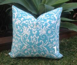 Turquoise Beach House Cushion Cover Coastal Decor Pillow - thumbnail 1