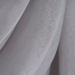 Gray Color Linen Look Modern Sheer Curtains, Custom Size Luxury Tulle Curtain Panels - thumbnail 3