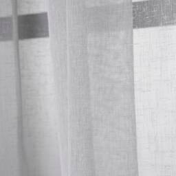 Gray Color Linen Look Modern Sheer Curtains, Custom Size Luxury Tulle Curtain Panels - thumbnail 1