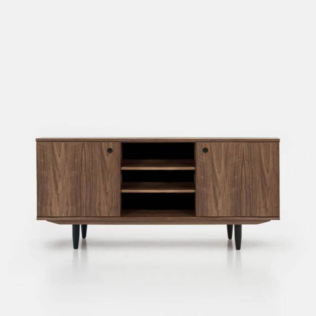 Mid-Century Sideboard, Dresser, Commode, Credenza Made Of Walnut Vaneer - Livlo O-S14 - image 1
