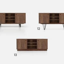 Mid-Century Sideboard, Dresser, Commode, Credenza Made Of Walnut Vaneer - Livlo O-S14 - thumbnail 2