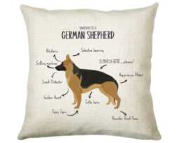 Anatomy Of A German Shepherd Funny Gift For Him Or Her Cushion Pillow Bedroom Decor Cs408 - thumbnail 1