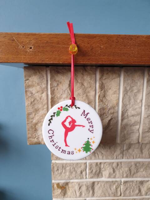 Gymnastics Christmas Tree Decoration With Lovely Gymnast Design - image 1