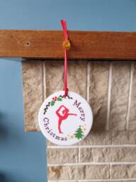 Gymnastics Christmas Tree Decoration With Lovely Gymnast Design - thumbnail 1