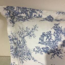 Toile Pillow Sham French Country Cotton Bedding, Flange Oxford Style - thumbnail 2
