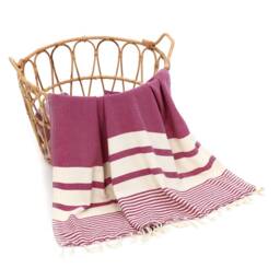 Hand Loomed Turkish Cotton Beach Towel, Lightweight Bath Towel - thumbnail 4