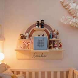 Tonie Shelf, Children's Room Decor For Girls, Christening Gift 1st Birthday Baby Toniebox 2, Shelf
