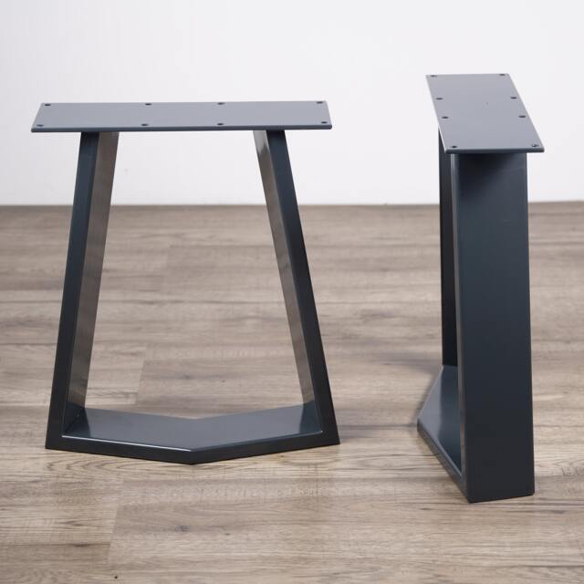 Metal Coffee Table Legs, Bench Trapezoid Entryway Dining Bench, Bedroom - Set Of 2 - image 1