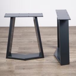 Metal Coffee Table Legs, Bench Trapezoid Entryway Dining Bench, Bedroom - Set Of 2 - thumbnail 1