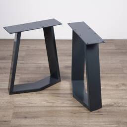 Metal Coffee Table Legs, Bench Trapezoid Entryway Dining Bench, Bedroom - Set Of 2 - thumbnail 2
