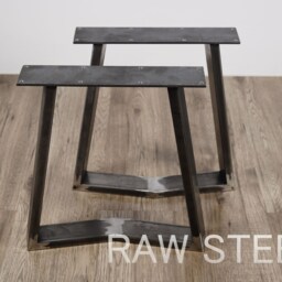 Metal Coffee Table Legs, Bench Trapezoid Entryway Dining Bench, Bedroom - Set Of 2 - thumbnail 3