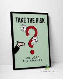 Monopoly Motivational Inspirational Quote Canvas Art Wall Print Picture Home Decor -C458 - thumbnail 1