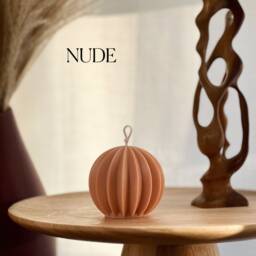 Scalloped Soy Wax Ball Candle - Home Decor - thumbnail 3