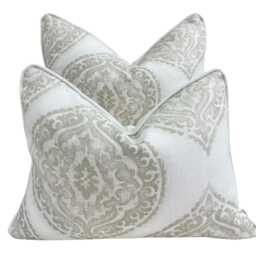 Jane Churchill Blakewater Designer Linen Beige Neutral Fabric Sofa Cushion Pillow Cover Throw - thumbnail 1