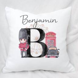 Personalised British Busby Soldier Cushion Ideal Gift For Kids Bedroom - thumbnail 2